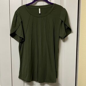 Chic Olive Green Women's Blouse